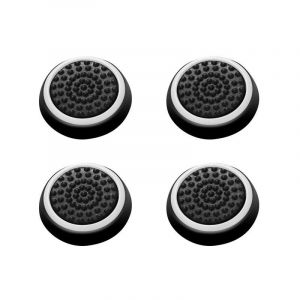 Insten&reg; Lot De 4 Bouchons Capuchons Grip Externe Noir/Blanc Pour Bouton Joystick Stick Analogique Manette Pad Playstation Ps4 Ps3 Ps2 Xbox One Xbox 360 - Neuf