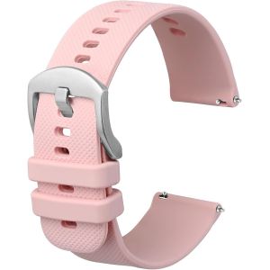 Eryi-Bracelets De Montres En Silicone Pour Femme Homme, 24mm Bracelets De Montre En Caoutchouc À Déclenchement Rapide,Rose - Neuf
