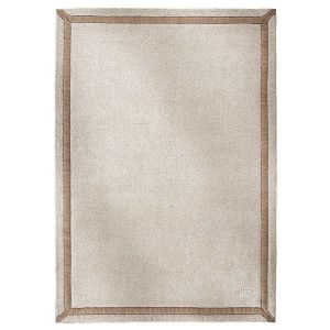 Tapis Salon 160x230 Fait Main En Viscose Gris Rectangle Abra Sand - Neuf