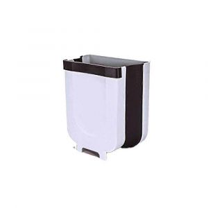 Poubelle de cuisine 9l Poubelle de cuisine en plastique pliable pour la cuisine Bureau Salle de bain Voiture (blanc) - Neuf