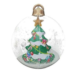 23.6 Pouces Led Gonflable De Boule De No&euml;l G&eacute;ant De Grands &Eacute;clair&eacute; Pvc D&eacute;coration Avec T&eacute;l&eacute;commande Pour L'ext&eacute;rieur D&eacute;coration D'arbre De No&euml;l - Neuf