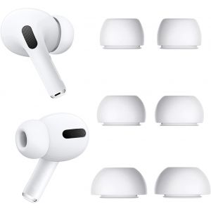 KALANKA-[3 Paires] &Eacute;couteurs de Remplacement pour AirPods Pro 3, &eacute;tui de Protection en Silicone Doux, &eacute;couteurs en Silicone S'Ins&egrave;rent dans L'&eacute;tui de Chargement - 3 *Blanches - Neuf