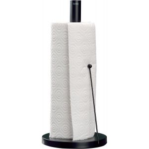 Eryi-Porte-Rouleau De Cuisine Noir Mat, Également Pour Rouleaux Épais, Porte-Rouleau De Papier Vertical Hauteur 33,5 Cm, Rollo, Métal - Neuf