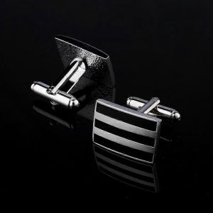 Boutons De Manchette Géométriques De Mode Pour Hommes Bouton De Manchette De Couleur Argentée Pour Homme Gentleman Chemise Mariage Manchette Liens Cadeaux - Neuf