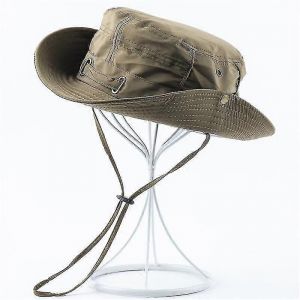 Chapeau De P&ecirc;che &Agrave; La Cr&egrave;me Solaire Imperm&eacute;able Pour Femmes Hommes Chapeau De Seau - Marron - Neuf