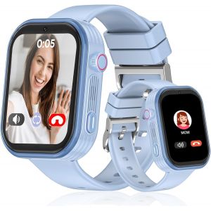 4g Montre Connectée Enfant Gps, Montre Intelligente Enfant Avec Sos, Appel Vidéo, 7 Jeux, Chat, Gps, Réveil Mode Classe, Podomètre, Cadeaux Montre Telephone Avec Sim Fille Garçon 5-12 Ans - Neuf