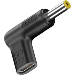 KALANKA-Adaptateur USB C vers DC 100 W PD 5,5 x 1,7 mm, adaptateur USB C femelle vers DC 19 V mâle, adaptateur type USB C vers adaptateur 5,5 x 1,7 mm fabriqué pour ordinateur portable Acer série - Neuf