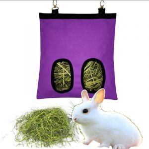 ¿Violet¿Foin Sac Lapin Foin Chargeur De Lapin D'alimentation Sac De Cobaye Sacs De Foin Pour Les Animaux De Compagnie Cobaye Lapin Cobaye Hamster Petits Animaux - Neuf