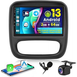 2+64Gb Android 15 Autoradio Carplay Android Auto Sans Fil Pour Opel Vivaro B, Renault Trafic, Fiat Talento, Nissan Nv300 Radio Écran Tactile 9"" Poste Radio Voiture Bluetooth Gps Navi Hifi[Z1176] - Neuf