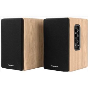 Set enceintes - THOMSON - 2 enceintes - Noir et bois - Neuf