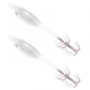 2pcs 3g / 7.5cm Crochet D'app&acirc;t De P&ecirc;che R&eacute;aliste Tr&egrave;s Visible Accessoires De Transport Pratiques App&acirc;t De P&ecirc;che Leurre Pour Amateur De P&ecirc;che-Transparent - Neuf