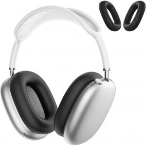 LORANKA-Coque de Protection en Silicone Coussinets pour AirPods Max &Eacute;couteurs par &iquest; Protection Housses des Oreillettes Anti-Rayures - Coque en Silicone Souple - Noir - Neuf