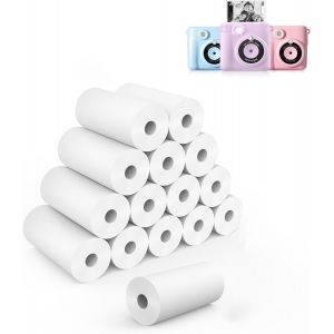 Papier Thermique,15 PCS Papier Imprimante Thermique Appareil Photo Enfant 57mmx25mm Thermique pour Appareils Photo Instantanés pour Appareil Convient aux Enfants - Neuf