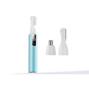 Tondeuse Rechargeable 2 En 1 Pour Poils D'oreilles, De Nez Et De Sourcils - Turquoise - Neuf