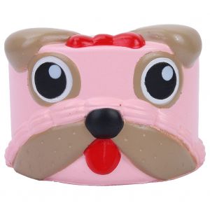 Gadget Anti-Stress Amusant En Forme De Chien, Jouet A Presser Pour Soulager La Decompression (Rose) - Neuf