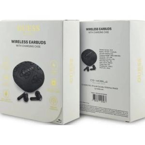 Guess 4G Classic Metal Logo TWS ENC Headphones Black - GUTWST3P4EGK - Neuf