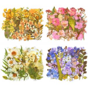 Autocollant Floral Transparent, 160pcs Autocollants De Fleurs, Stickers Plantes Scrapbooking, Stickers Fleurs, Scrapbooking Vintage Fleurs Stickers, Stickers Fleurs Autocollant - Neuf