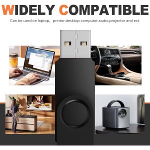 Clé USB 64 Go Lot de 10 Clé USB 2.0 Clé USB Uflatek Clé USB rotative Clé USB Noire Clé USB en métal avec cordons - Neuf