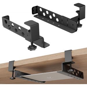 acdsgd-Ajustable Support sous Bureau avec Pince &iquest; Installation sans Per&ccedil;age &iquest; Rangement Organisateur M&eacute;tallique Multifonctionnel pour Ordinateurs Portables/Tablettes/Claviers/Bo&icirc;tiers TV - Neuf