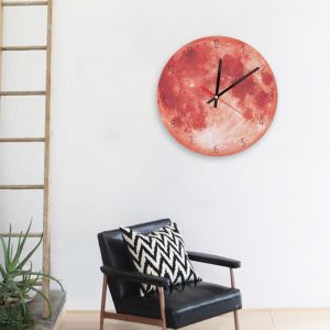 HJLIAN 1 horloge murale silencieuse en forme de lune pour decoration de salon et de chambre a coucher (D) - Neuf