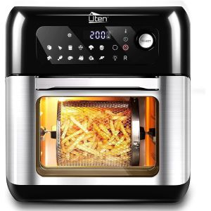 Friteuse Sans Huile 10L, Friteuse à Air 12 en 1 Grande Capacité, 1500W XXL Air Fryer avec Affichage LED, Cuisson à Une Touche, Plusieurs Accessoires, Recettes, Four sans Huile, Sans BPA - Neuf