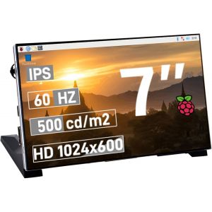 lbgwp60-7 Pouces Lcd Écran Pour Raspberry Pi, 1024X600 Ips Lcd Display, Hdmi Portable Monitor Pour Raspberry Pi 5/Pi 4B/3B+/3B/B+/Zero/400, Win11/10/8/7, Banana Pi M5/M2 Zero, Free Driver - Neuf