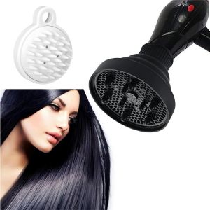 KALANKA-Diffuseur Sèche Cheveux Universel, Silicone Pliable Cheveux Sèche-cheveux Diffuseur, Couverture Universelle Pour SèChe-Cheveux, Outil Coiffure Pour Salon Coiffure Pour SèChe-Cheveux (Noir) - Neuf