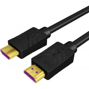 Câble HDMI 1m,HDMI 2.0 4K 60Hz UHD 18Gbps Dolby Vision HDR HDCP2.2 ARC CEC Ethernet pour la Apple TV/Xbox/PS4/Projecteur 4K/cinéma maison/lecteur Blu-ray - Neuf