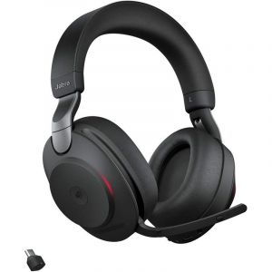 Casque Jabra Evolve2 85 st&eacute;r&eacute;o MS avec dongle USB-C optimis&eacute; pour Microsoft Teams - Neuf