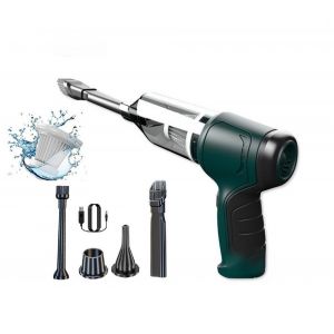 Aspirateur à main pour voiture, mini aspirateur avec fonction de soufflage et d'aspiration, vert - Neuf