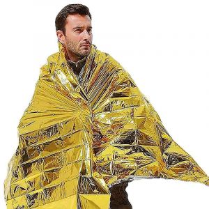 Couverture De Premiers Secours D'ext&eacute;rieur, Couverture Thermique, Drap Imperm&eacute;able Et Coupe-Vent, Couverture D'urgence Pour Le Camping Et La Randonn&eacute;e, Kit De Survie Dor&eacute; - Neuf