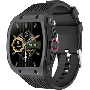 Montre Connect&eacute;e Homme Avec Appels Bluetooth, 1.76"" Hd Smartwatch Avec Ai Fonction, 123+ Modes Sportifs/Podometre/Sommeil, Etanche Ip68, Montre Intelligente Pour Android Ios, Noir[MON8300119] - Neuf