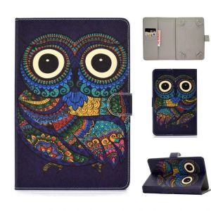 Sunsky Universal Colored Drawing Pattern Horizontal Flip Pu Leather Case Avec Support Et Fentes Pour Carte Pour Hibou De 10 Pouces - Neuf