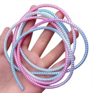 Unversal USB Type C Chargeur Protecteur de Câble 16M Fil de Charge Cordon de Données Coloré Spirale Enrouleur Wrap Corde Housse De Protection - Neuf
