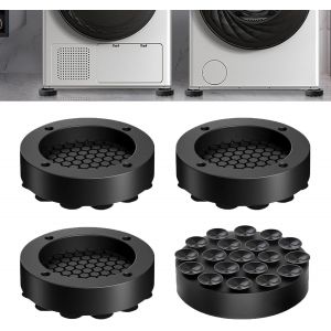 Washing Machine Pads, 4 Pieces Foot Washing Machine with Rubber Pad, Anti-Vibration Washing Machine Pads, Anti-Vibration Foot Washing Machine for Washing Machines and Dryers - Neuf