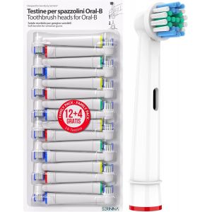 Brossette Compatible Avec Oral-B, T&ecirc;te De Rechange Pour Brosse &Agrave; Dents Electrique Oral B, Recharge Accessoires (16 Blanc)[Z253] - Neuf