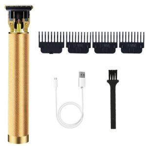 Tondeuse &Agrave; Cheveux &Eacute;lectrique Usb Professionnelle Sans Fil, Rasoir &Agrave; Barbe, Or - Neuf