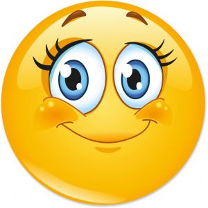 Tapis de souris avec un smiley femme I Ø 22 cm rond I Tapis de souris taille standard, antidérapant I cils sourire smile I jaune mignon I dv_344.[F523] - Neuf