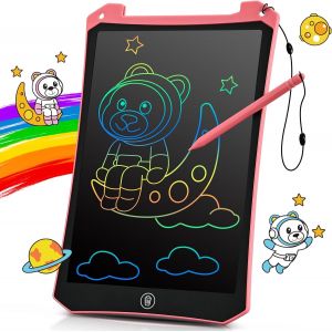 ERYI-Tablette Dessin Enfant Jouet 2 3 4 5 6+ Ans, 10 Pouces Lcd Ardoise Magique Coloré, Activités De Voyage Pour Tout-Petits, Voiture, Avion, Éducatifs Cadeau Essentiels Pour Garcon Fille, Rose - Neuf