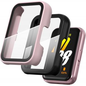 Kalanka-2 Pièces Coque Pour Samsung Galaxy Fit 3 Protection Écran,Ultra Mince Pc+Hd Verre Trempé Case Pour Samsung Galaxy Fit 3 Protection[Anti-Rayures][Anti-Collision] - Neuf