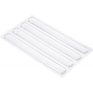 Yemaesre-Lotde 4 Butoirs De Porte D'armoire, Silencieux, Transparents, Pare-Chocs En Caoutchouc Auto-Adhésifs À Fermeture Douce, 15 X 1,5 X 0,3 Cm Pour Douche, Tiroirs, Couvercles De Toilettes - Neuf
