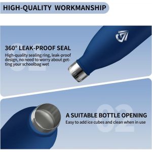 Gourde Isotherme - 1000ml - Gourde Inox Sans Bpa Sport &Eacute;tanche,, Bouteille Isotherme, Processus De Rev&ecirc;tement En Poudre, Thermos, Pour Running, Bureau, &Eacute;cole - Neuf