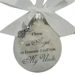 D&eacute;corations De No&euml;l Boule De Plumes D'Ange Dans Le Ciel M&eacute;morial Ornement - Neuf