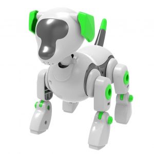 Robot Chien Jouet Diy Interactif Intelligent Jouets &Eacute;ducatifs, Blanc - Neuf