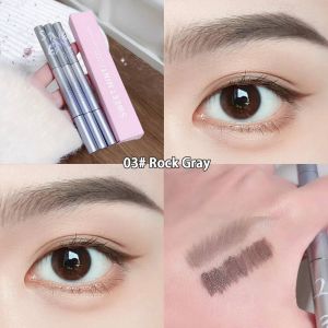 Crayon &Agrave; Sourcils 2 En 1,Cosm&eacute;tiques Professionnels,Maquillage Pour Femmes,5 Couleurs,Brosse De Tatouage De Sourcils &Eacute;tanche,Stylo &Agrave; Sourcils Longue Dur&eacute;e.03 Rock Gray. - Neuf