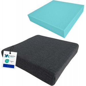 Trahoo-Coussin Anti Escarres Fessier Mousse Hr 42x42x8 Cm ¿ Coussin Fauteuil Roulant, Coussin Chaise Bureau, Coussin D'assise Ergonomique- Double Housse Lavable ¿ Confort Coccyx Et Dos | Valentia Med - Neuf