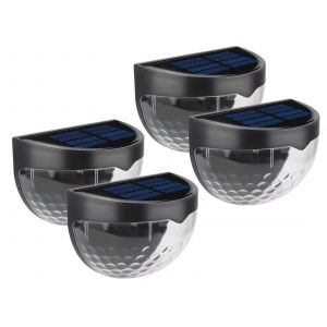 Lampes Solaires D'ext&eacute;rieur Pour Cl&ocirc;ture - Lot De 4, Allumage Automatique Du Cr&eacute;puscule &Agrave; L'aube - Neuf