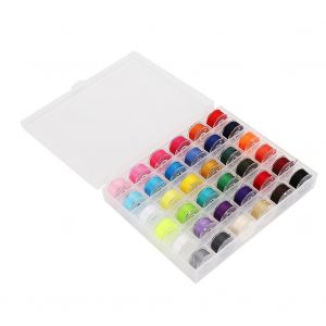 Fils À Coudre Colorés Avec Des Bobines De Machine À Coudre En Plastique Pour La Broderie Manuelle À La Maison36 Grilles - Neuf