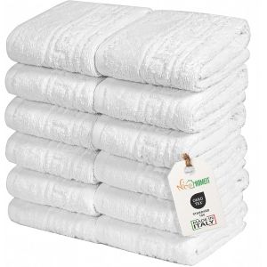 Eryi-Lot De 12 Serviettes Mini Serviettes 30 X 30 Cm - Serviettes Visage Et Invités 100% Coton Filé À Anneau - Pour Mains, Bébés, Maquillage, Cuisine, Maison Et Voyage. Légères, Douces - Neuf