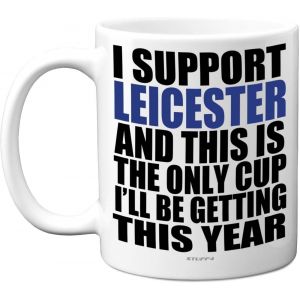 Eryi-Tasse Amusante Avec Ballon De Football Pour Les Fans De Leicester U2013 Tasse Footy Only U2013 Tasse De Noël U2013 Cadeau D'anniversaire Pour Fils, Papa, Frère, Oncle, Collègue, Ami, Cousin, - Neuf